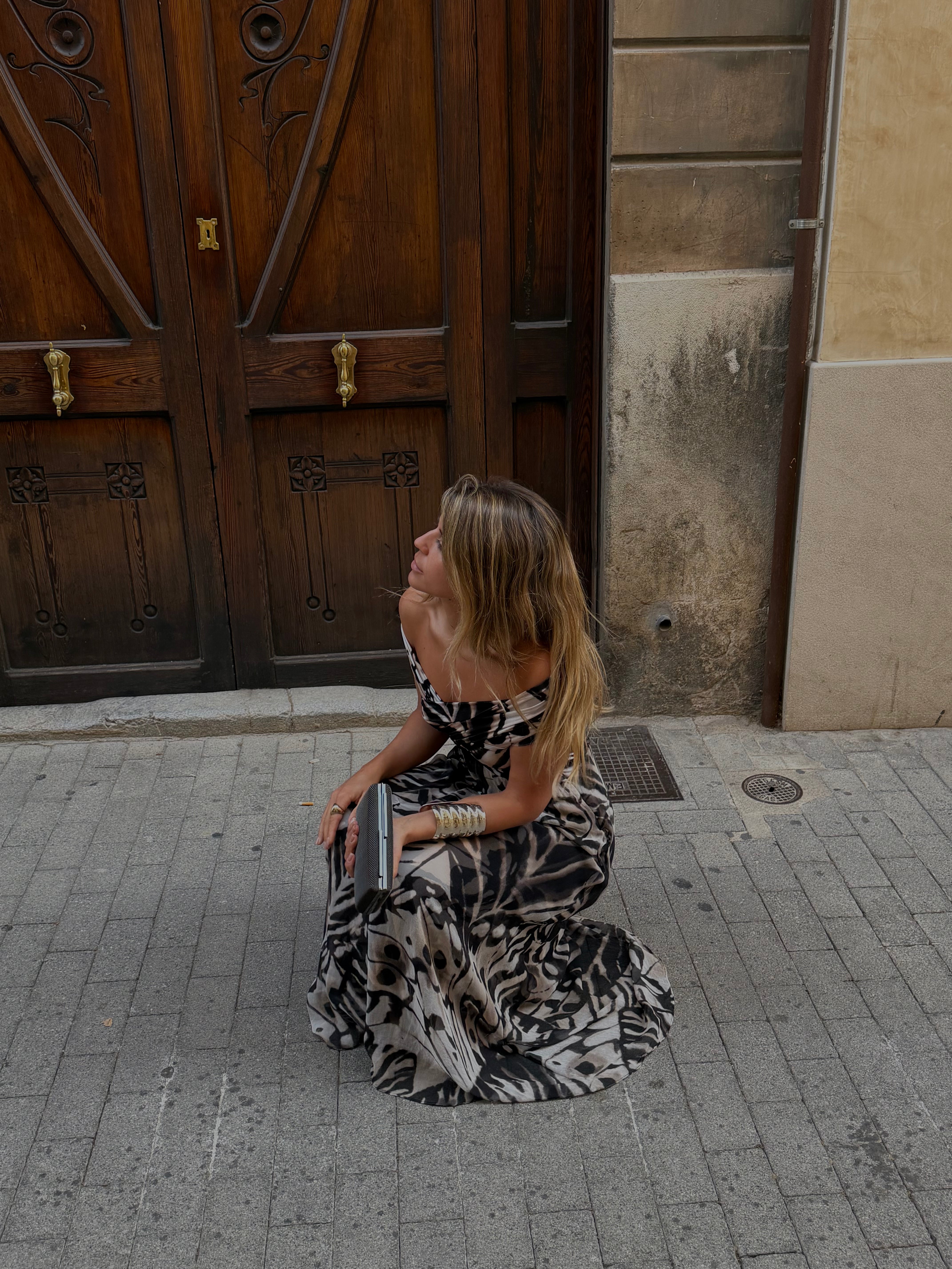 MAX MARA Vestido Print B&W
