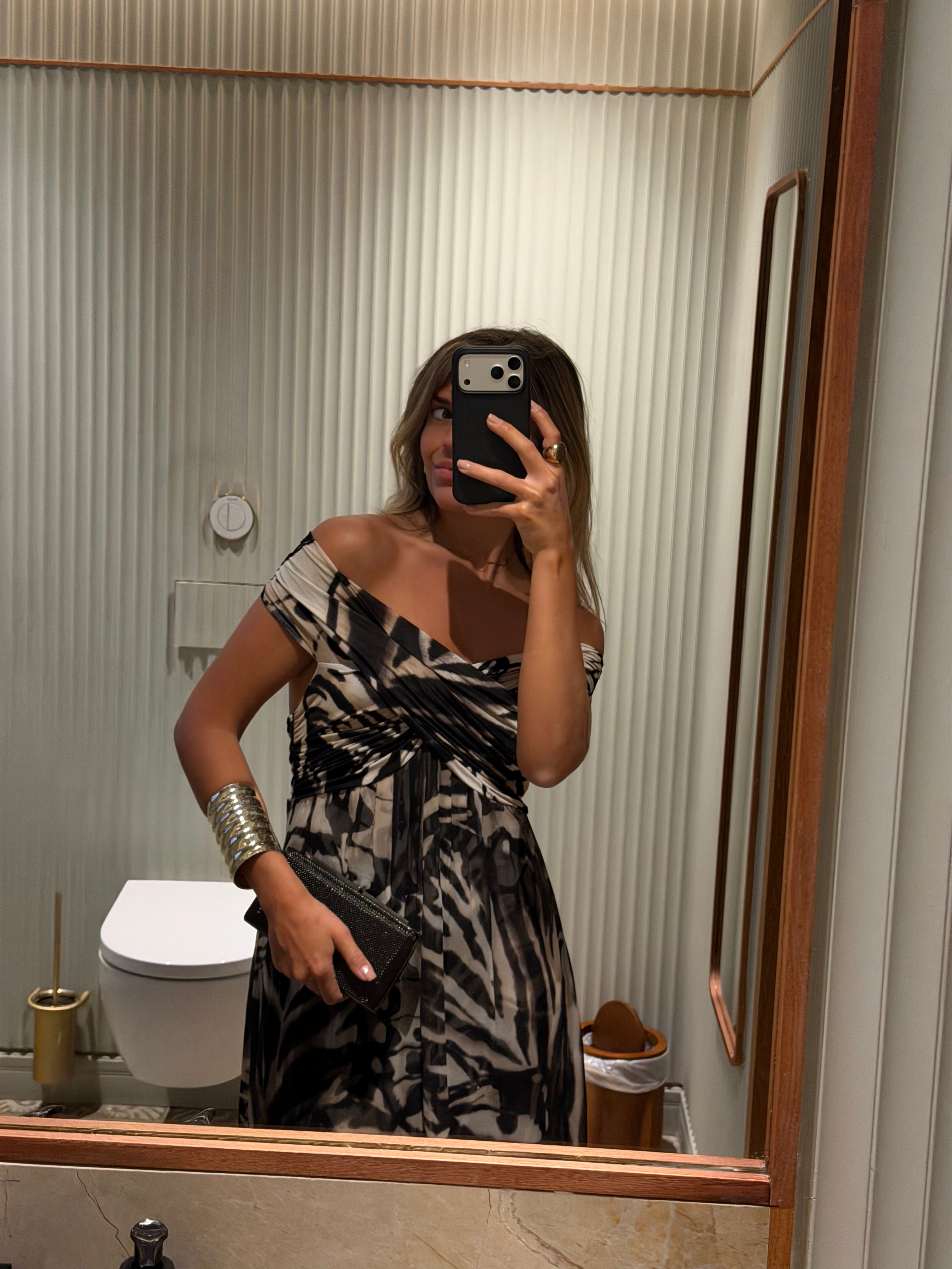 MAX MARA Vestido Print B&W